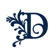 big flourish monogram - d