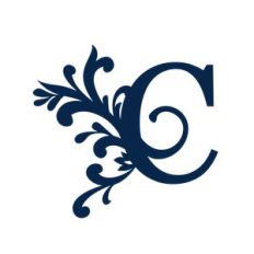 big flourish monogram - c