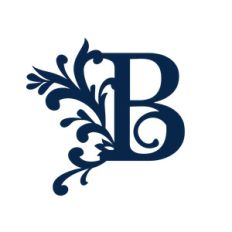 big flourish monogram - b