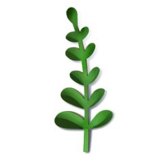 3d large leaf vine
