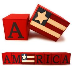 america flag blocks ensemble