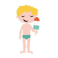 float on boy with popsicle
