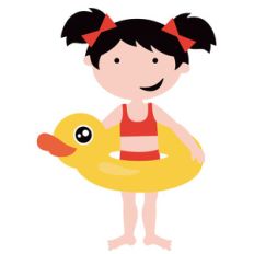 float on girl duck float