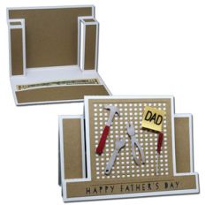 father's day peg board step card