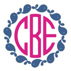 whale monogram frame