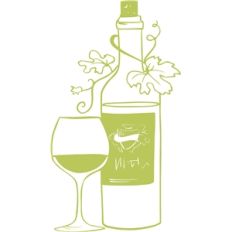 wine glass and bottle
