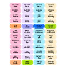 kids school planner stickers