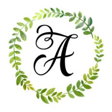 wreath monogram A-Z