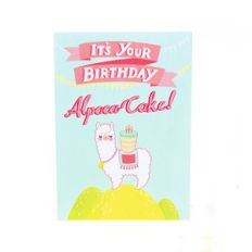 alpaca birthday card