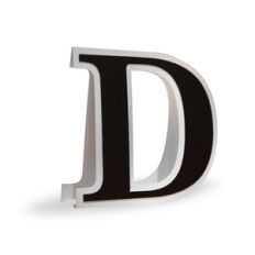 3d flat fold letter d