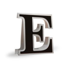 3d flat fold letter e