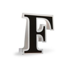 3d flat fold letter f