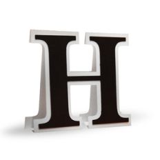 3d flat fold letter h