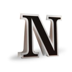 3d flat fold letter n
