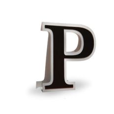 3d flat fold letter p