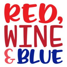 red wine and blue