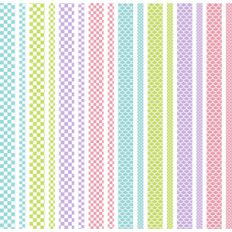 pastel gingham and loops washi strips