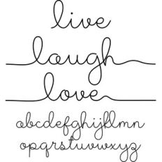 live, laugh, love font
