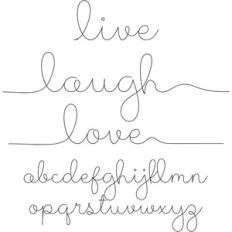 live, laugh, love sketch font