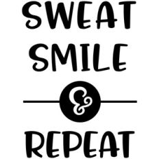 water bottle sweat smile repeat