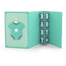 pop up card with flap baby boy