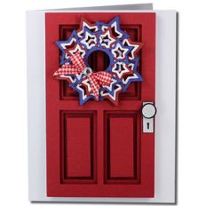 fourth of july coffered door card