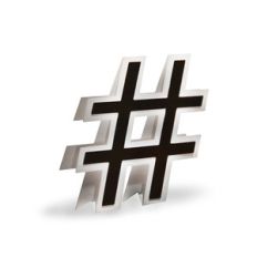 3d flat fold hashtag