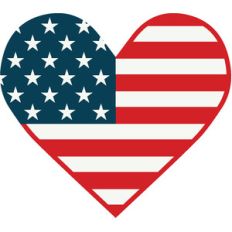 flag heart