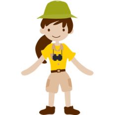 girl on safari