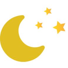 moon and stars