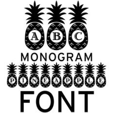monogram pineapple font