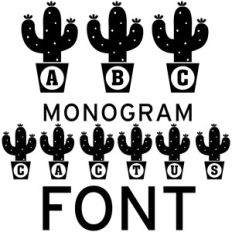 monogram cactus font