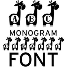 monogram giraffe font