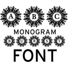 monogram burst font