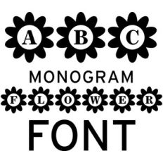 monogram flower font