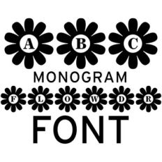monogram flower font