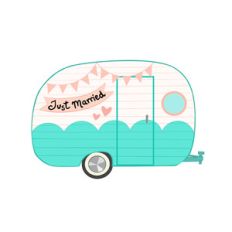just married retro camper van