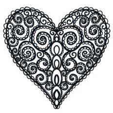 lacy swirl heart