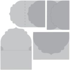 decorative trifold stationery set