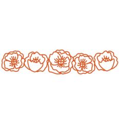 summer poppies border