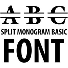 split monogram basic font