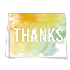 a2 thanks watercolor card