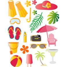 travel set - beach stickers