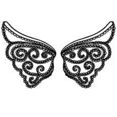 lacy swirl angel wings