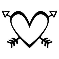 crossed arrow heart