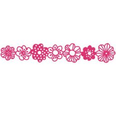 kimono flowers repeating border