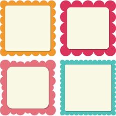 4 scalloped squares