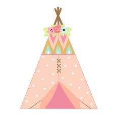 teepee with flowers