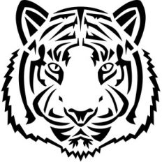 tribal tiger head