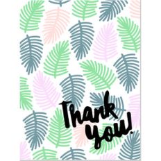 tropical flat thank you card
